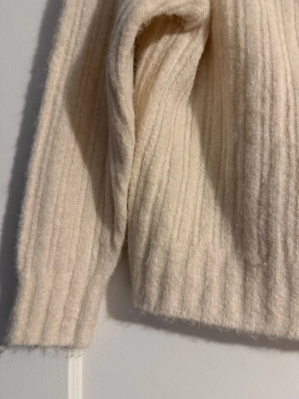 NWT 12th Tribe Cropped Minimalist Boho Turtleneck Sweater Cream XS